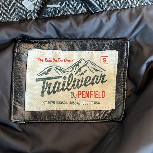 Penfield USA Collection STAPLETON WEED Black Tweed Down Vest Size Small - Picture 7 of 16